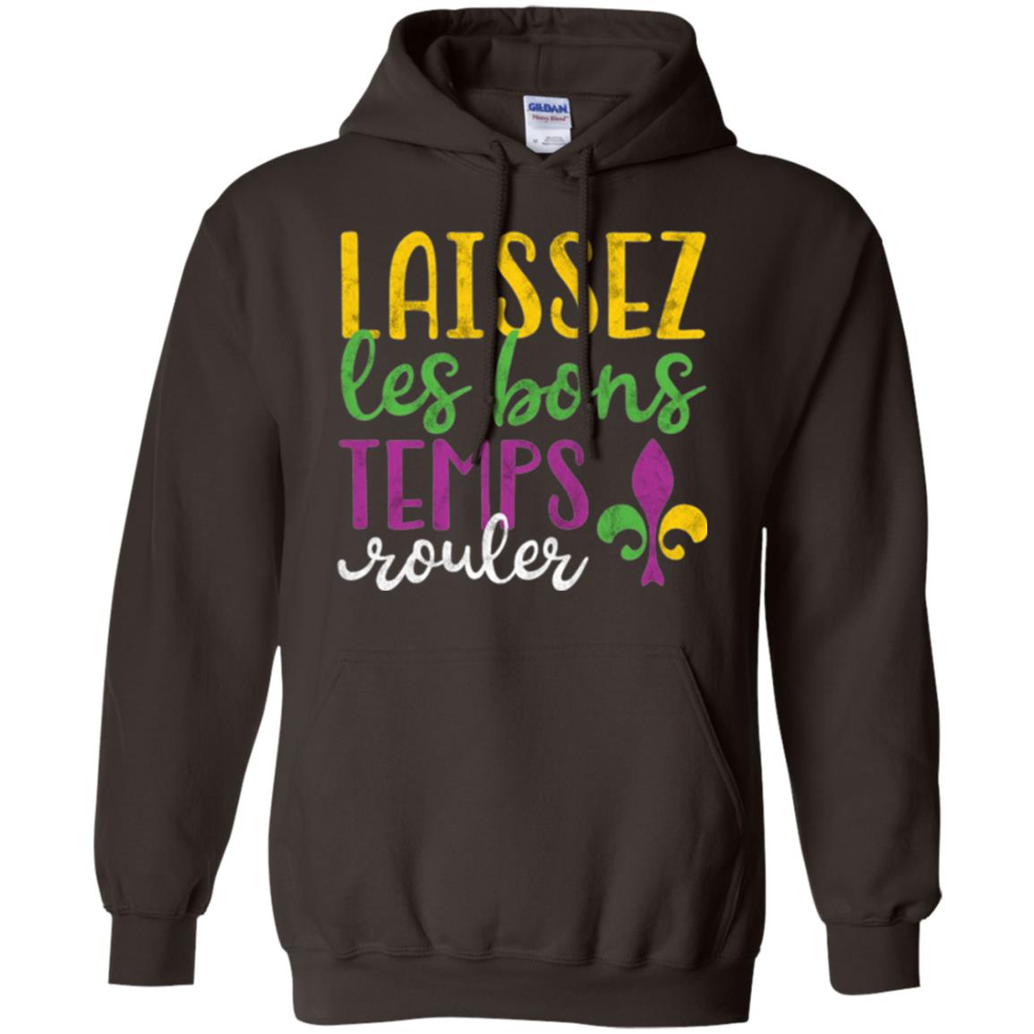 Mardi Gras T-shirt Laissez Les Bons Temps Rouler Dark Chocolate