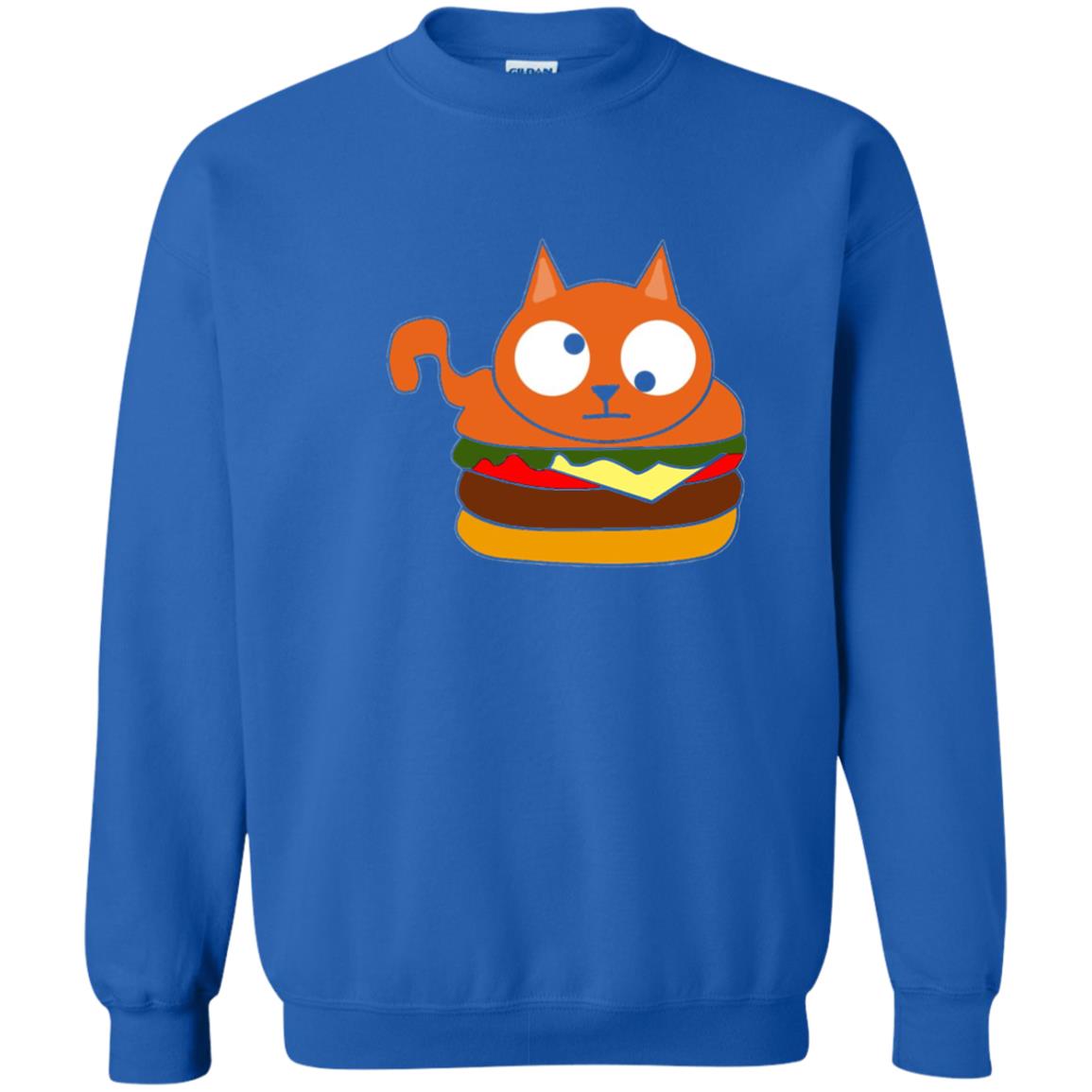 Chibi Kitty Burger Kawaii Cat Lovers Shirt Royal