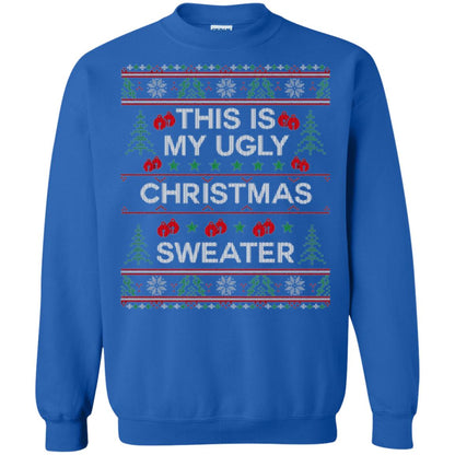 Christmas T-shirt This Is My Ugly Christmas Sweater Royal
