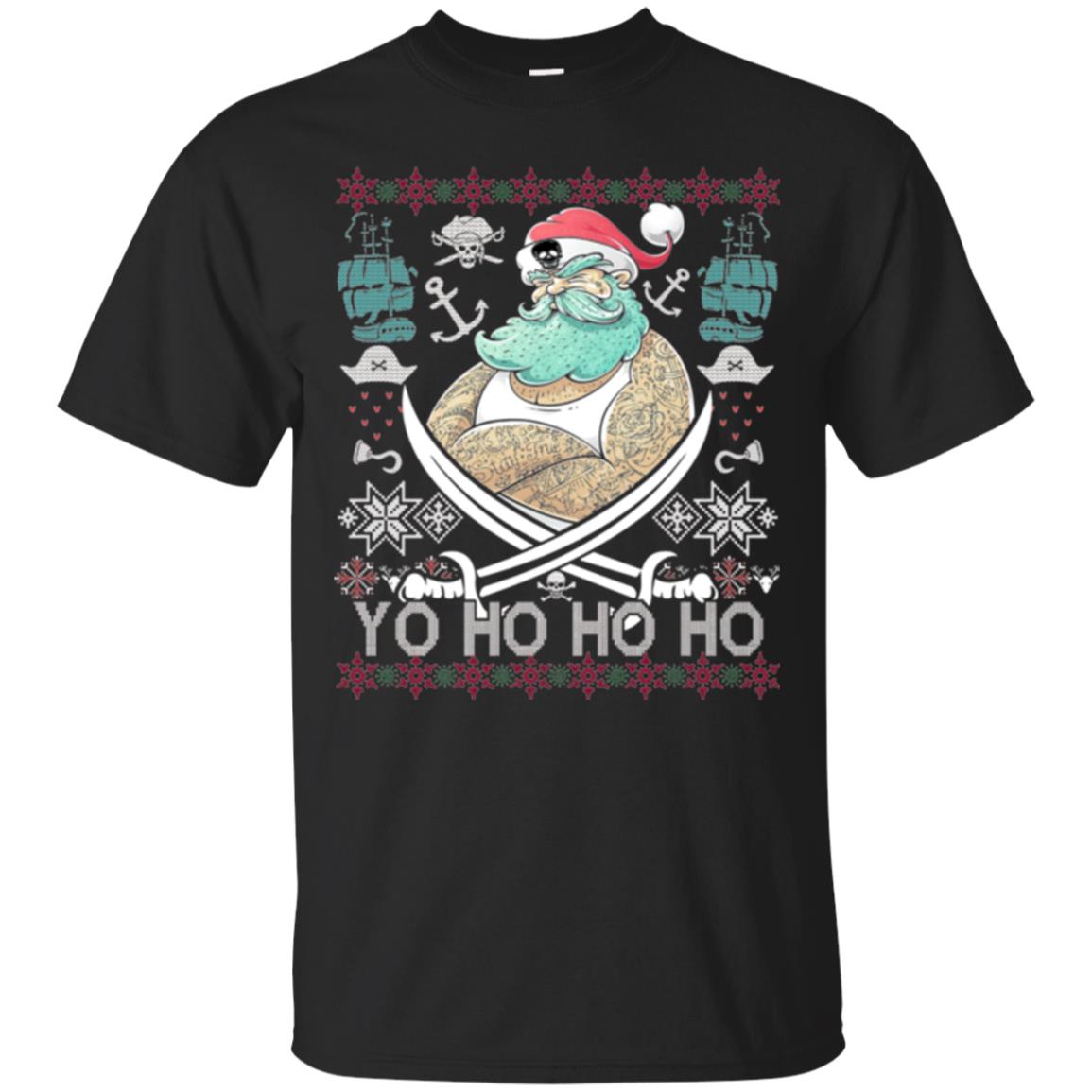 Christmas T-shirt Santa Pirate Black