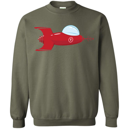Vintage Spaceship Video Game Gamer T-shirt Military Green