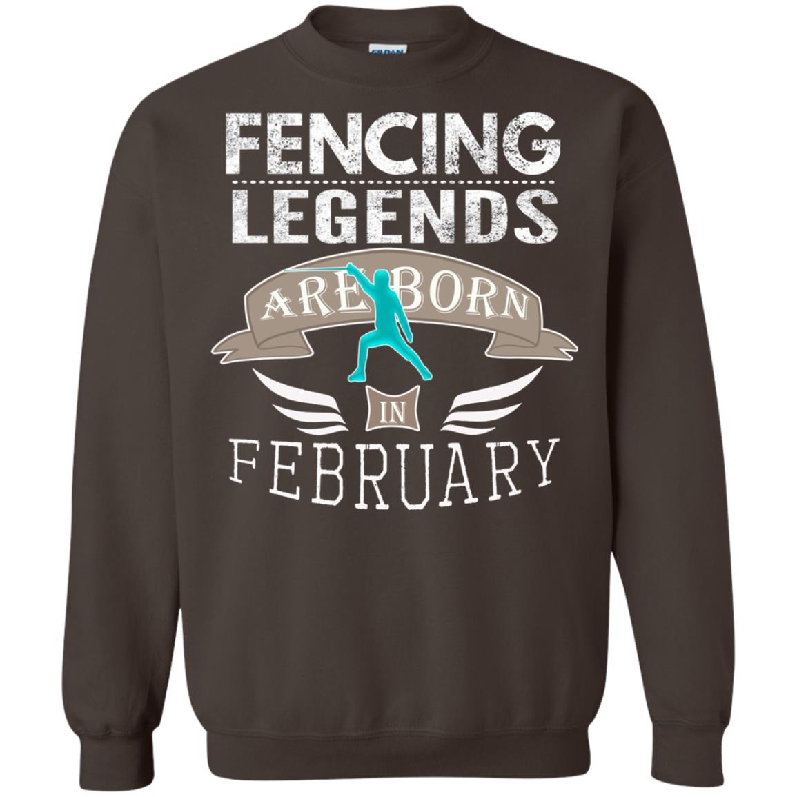 Fencing Legends Are Born In February Fencing Lover T-shirt Dark Chocolate
