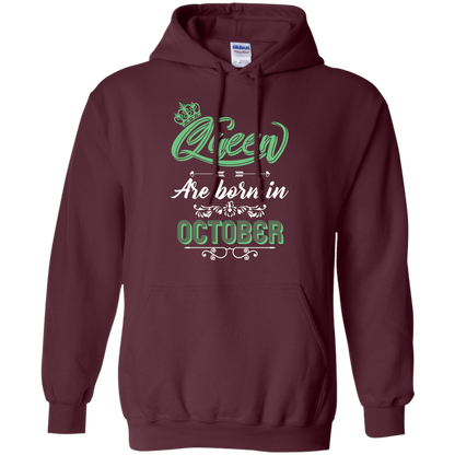 Brithday T-Shirt Queen Are Born In October Maroon