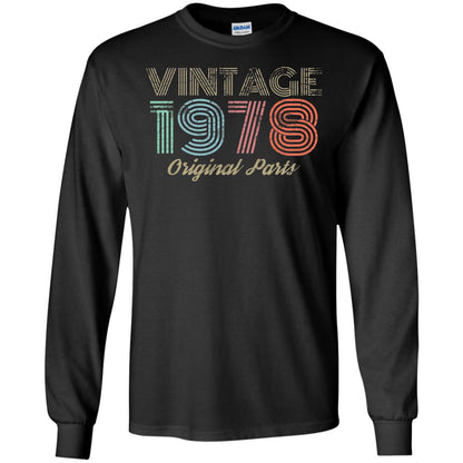 Vintage 1978 T-shirt Retro 70s 40th Birthday Black