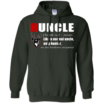 Huncle Definition Like A Normal Uncle Only Hunter Hunting Uncle Gift Shirt For Mens Forest Green