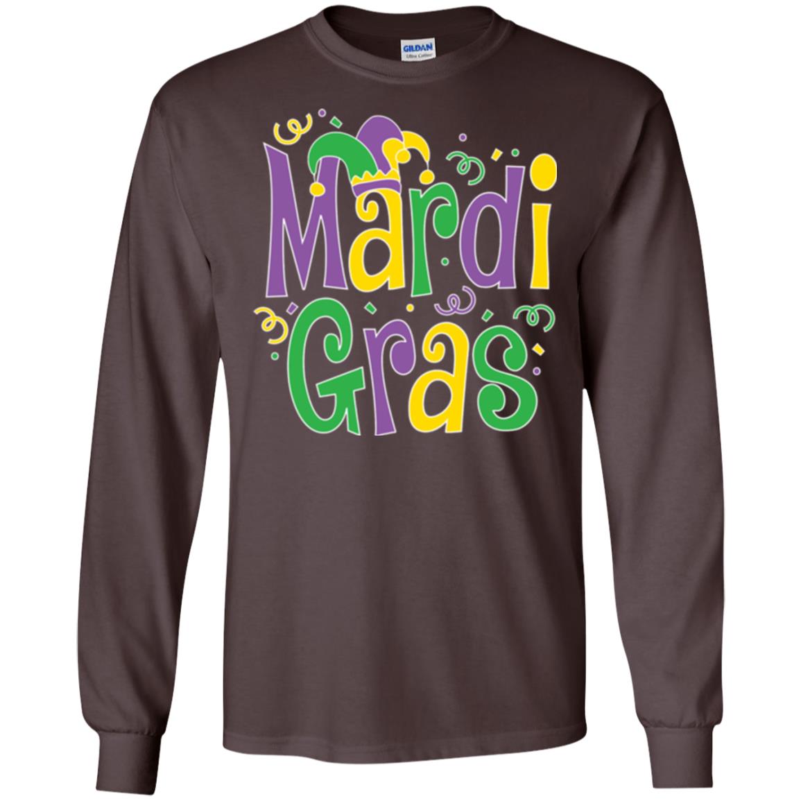 Mardi Gras T-shirt Mardi Gras Party T-shirt Dark Chocolate