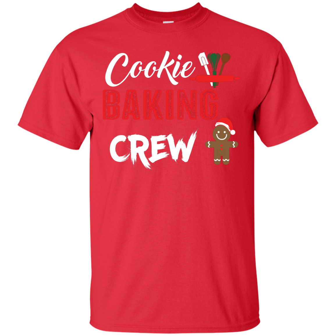Christmas T-Shirt Cookie Baking Crew Red