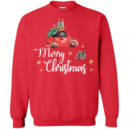 Car Lover T-shirt Merry Christmas T-shirt Red
