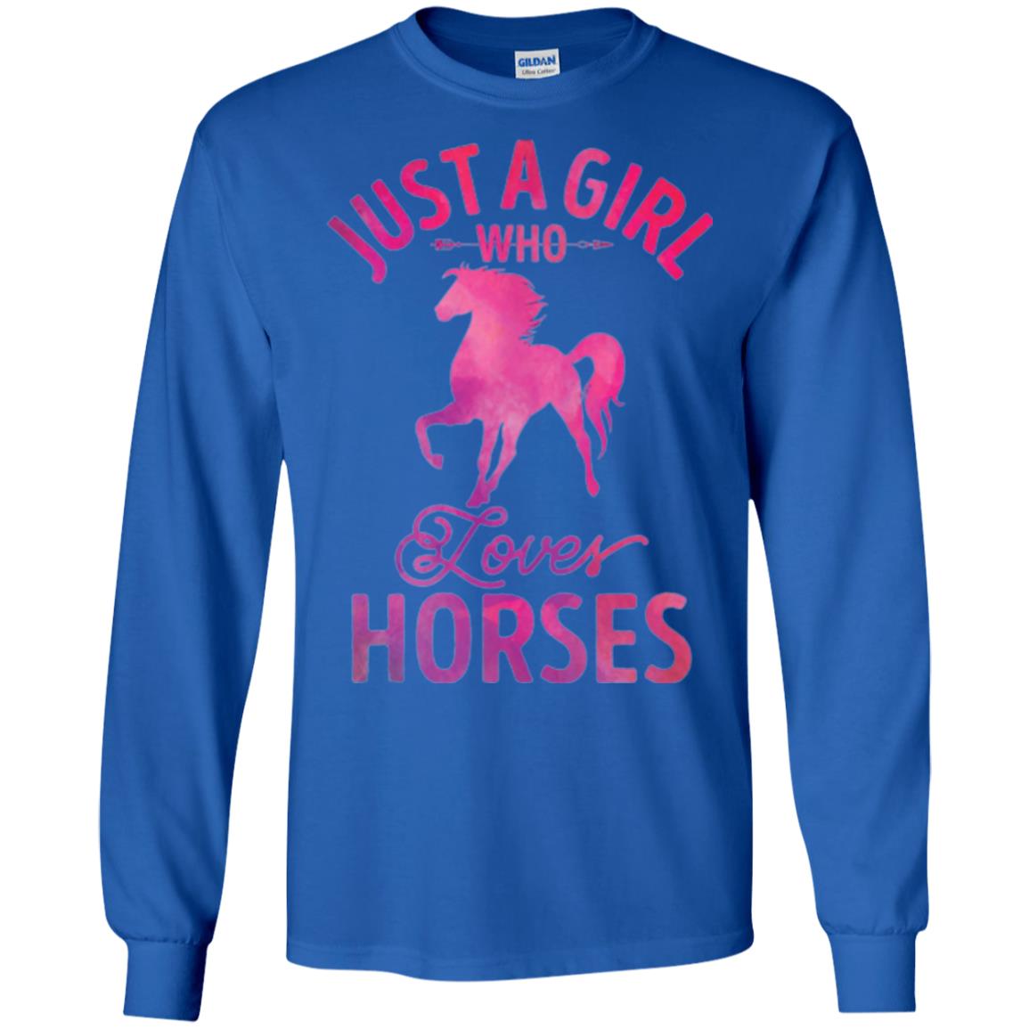 Horse Lovers T-shirt Just A Girl Who Loves Horses Royal