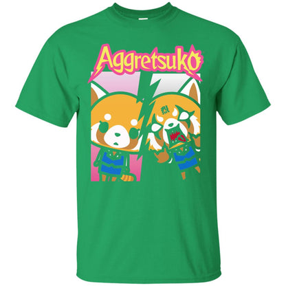 Aggretsuko Split Personality T-shirt Irish Green