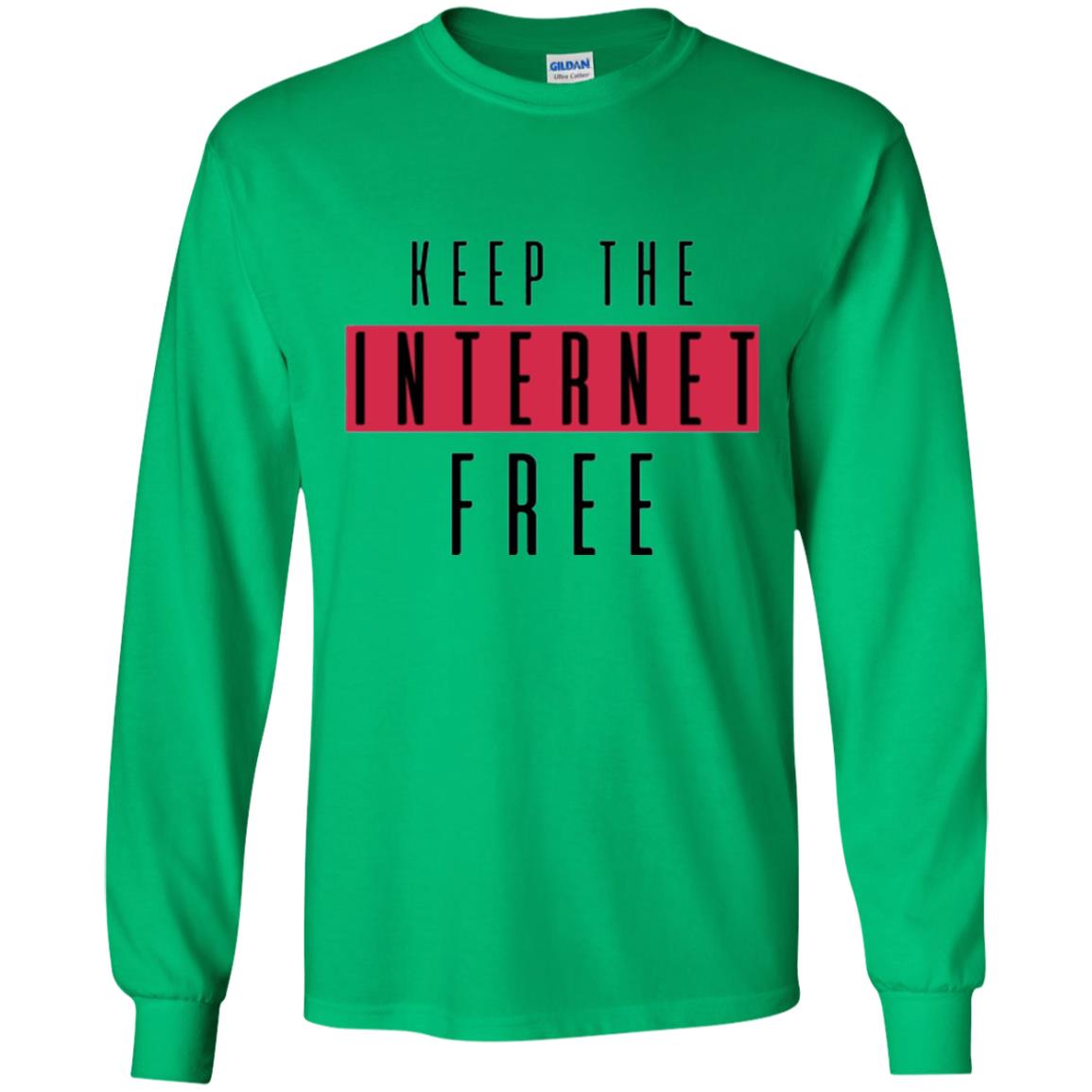 Keep The Internet Free T-shirt Irish Green