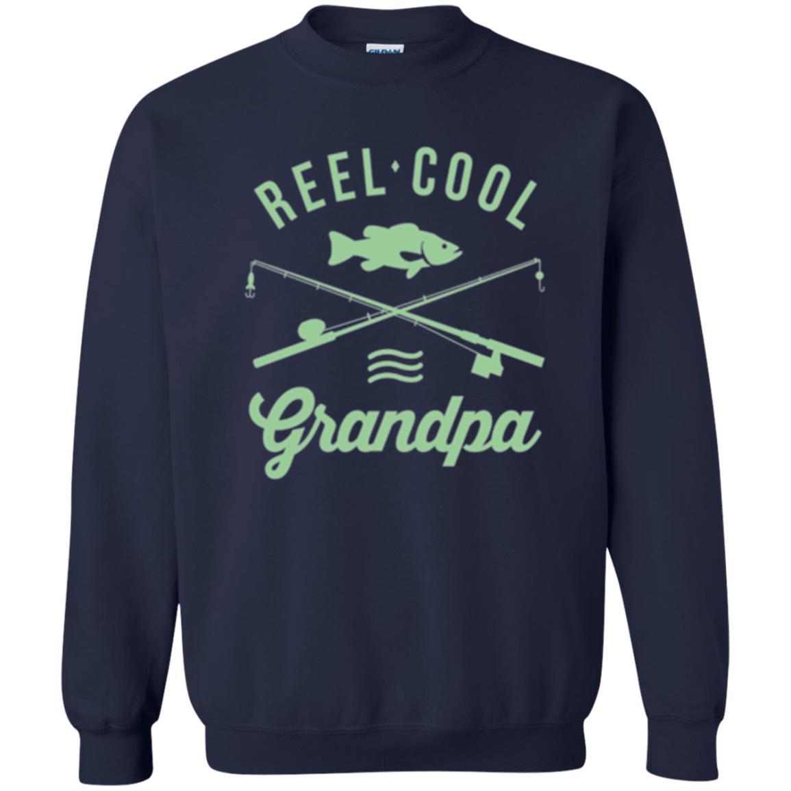 Fisherman T-shirt Retired Grandpa Reel Cool Navy