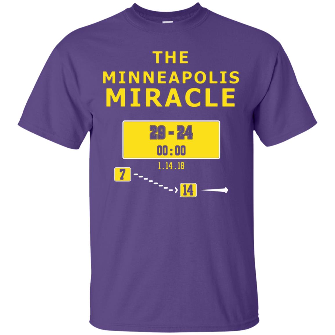 Football Lover T-shirt The Minneapolis Miracle Purple
