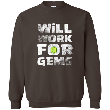 Gamer T-shirt Will Work For Gems Dark Chocolate