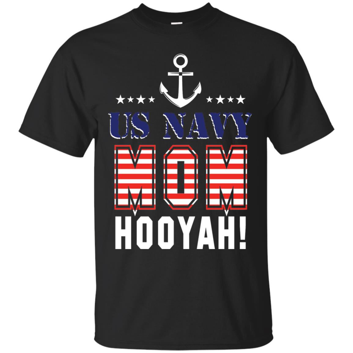 Us Navy Mom Hooyah Shirt Black
