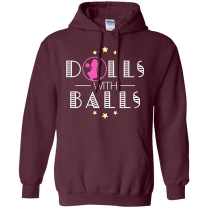 Bowling Lover T-shirt Dolls With Balls T-shirt Maroon