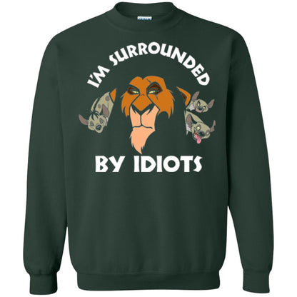 Disney Lion King T-shirt Scar Surrounded By Idiots Forest Green