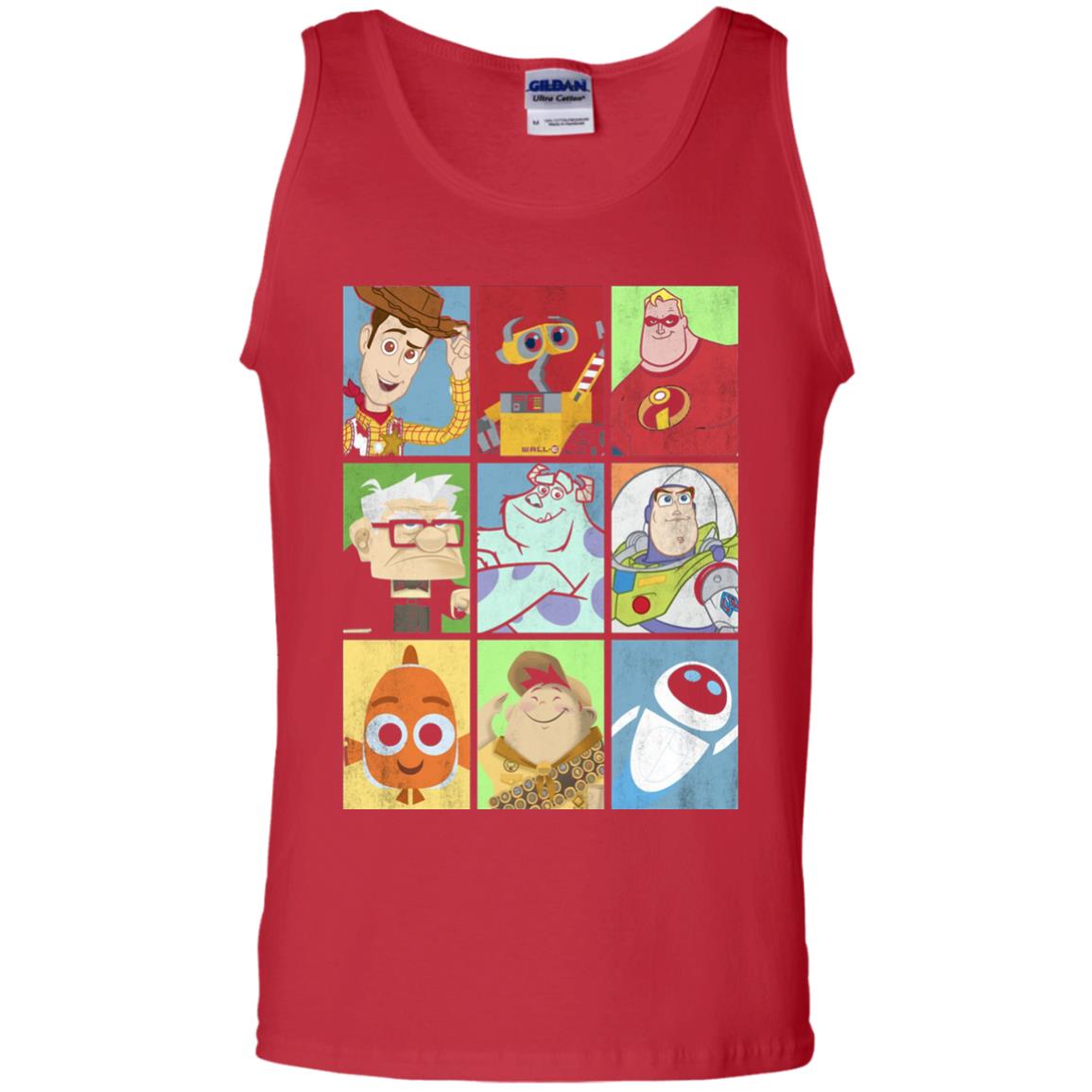 Epic Boxed Up Line Up Character Graphic T-shirt Red