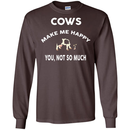 Cow Lovers T-shirt Cows Make Me Happy You Not So Much Dark Chocolate