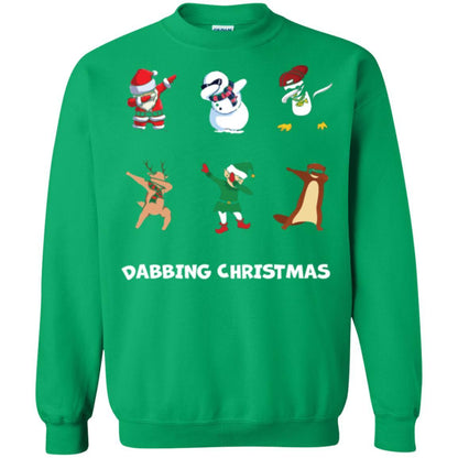 Dabbing Christmas T-shirt Irish Green