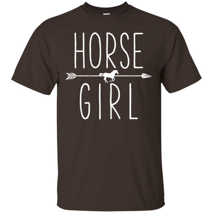 Horse Girl T-shirt I Love My Horses Racing Riding Dark Chocolate