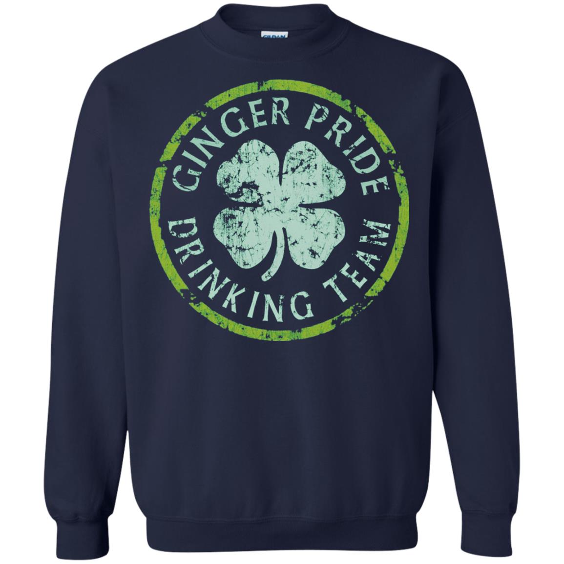 Funny Ginger Pride Drinking Team Irish T-shirt Navy