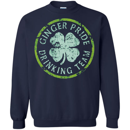 Funny Ginger Pride Drinking Team Irish T-shirt Navy