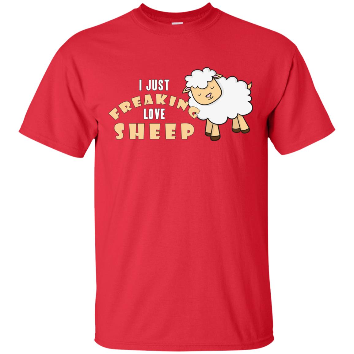 I Just Freaking Love Sheep Shirt Red
