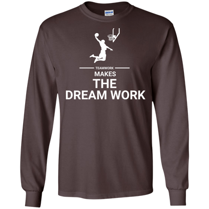 Basketball T-shirt Teamwork Makes The Dream Work Dark Chocolate