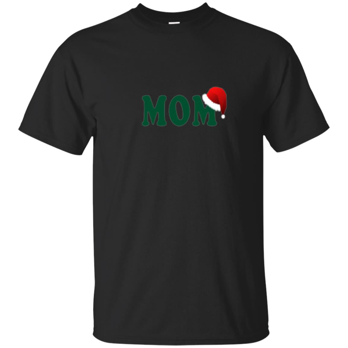 Christmas T-shirt Mom Santa Black