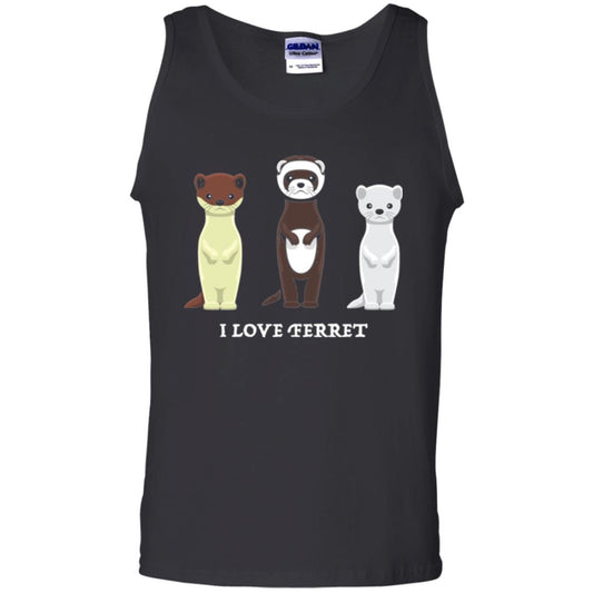 Ferret T-shirt I Love Ferret Black