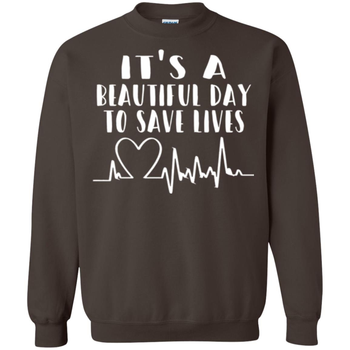 Lifestyle T-shirt It_s A Beautiful Day To Save Lives Dark Chocolate
