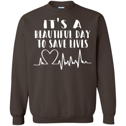 Lifestyle T-shirt It_s A Beautiful Day To Save Lives Dark Chocolate