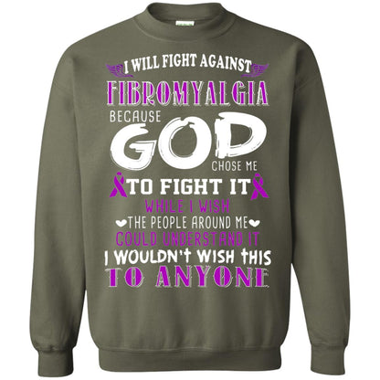 Fibromyalgia Awareness Shirt I Will Fight Against Fibromyalgia Military Green