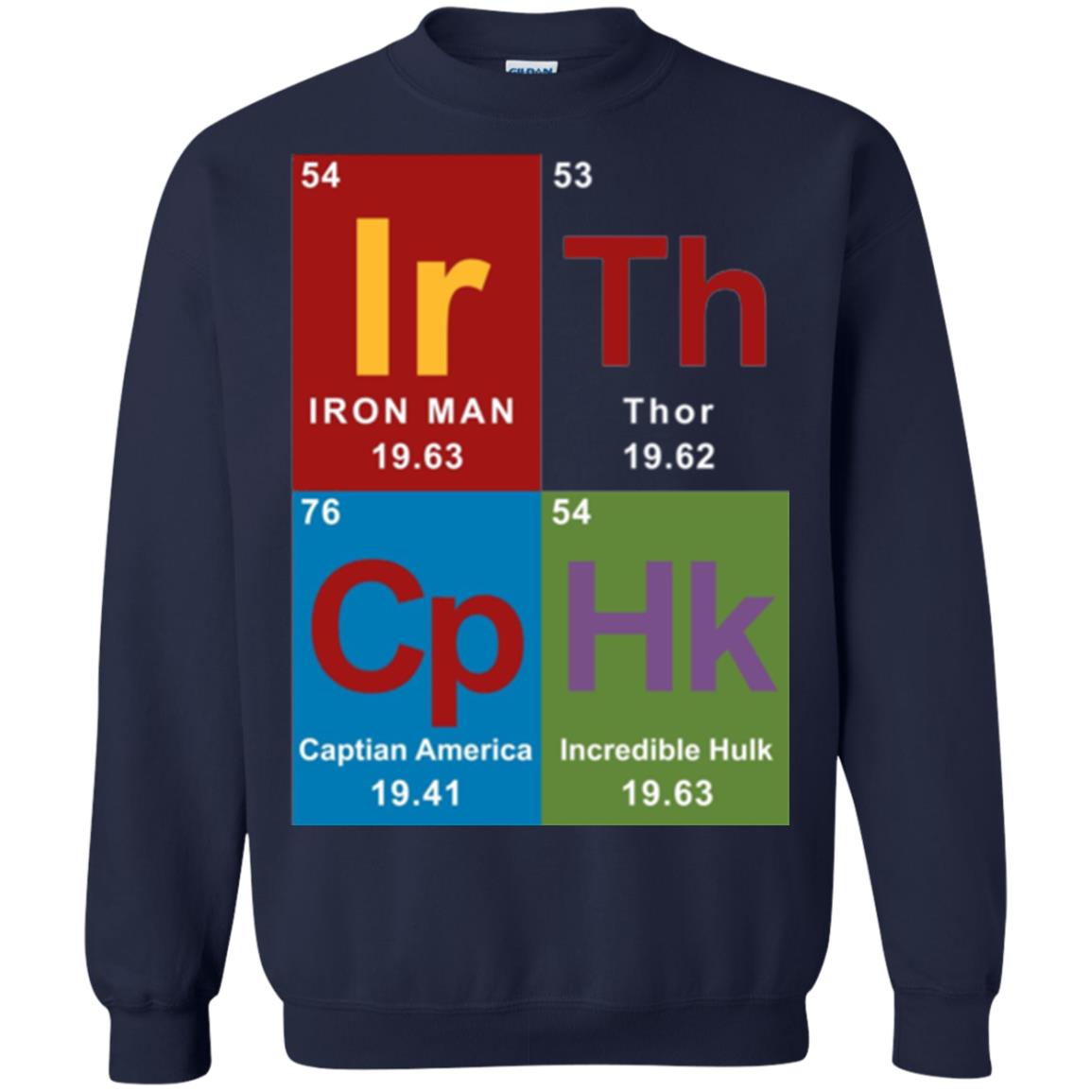 Marvel Avengers Periodic Table Elements T-shirt Navy