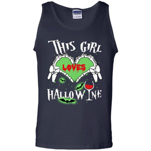 This Girl Loves Hallo-wine Funny Halloween Shirt For Wine LoversG220 Gildan 100% Cotton Tank Top