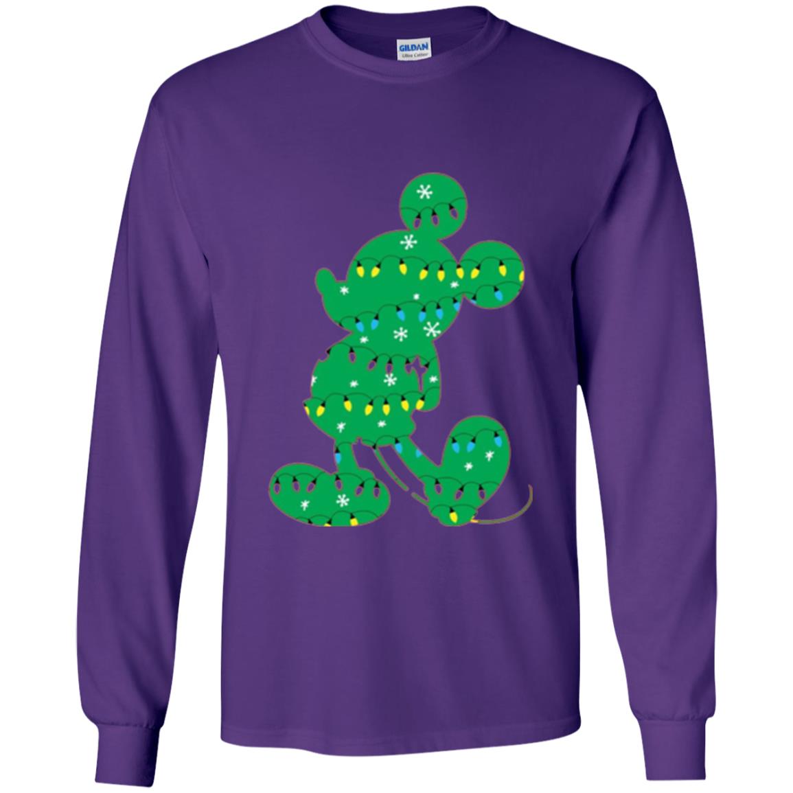 Disney Mickey Mouse Christmas Lights T-shirt Purple
