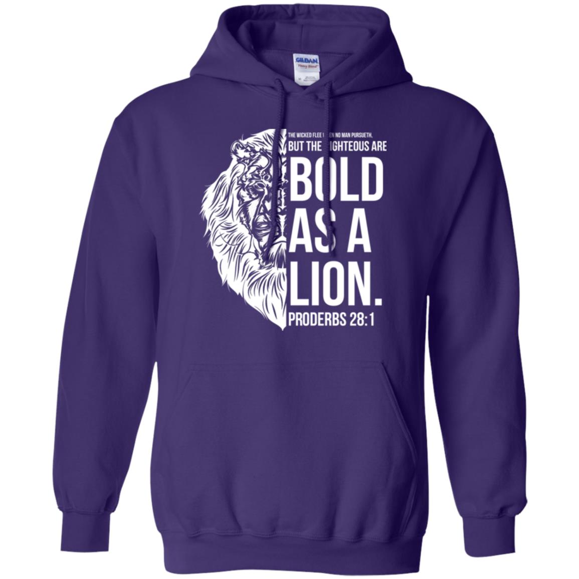 Christian T-shirt Bold As A Lion T-shirt Purple
