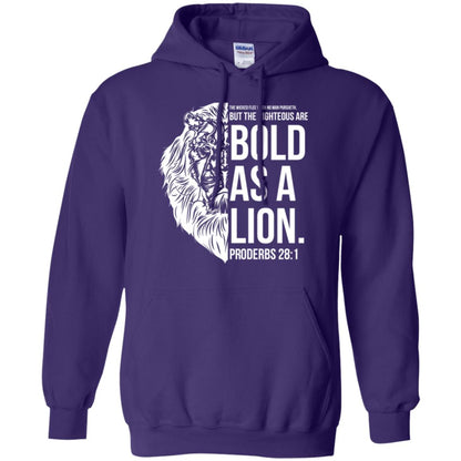 Christian T-shirt Bold As A Lion T-shirt Purple