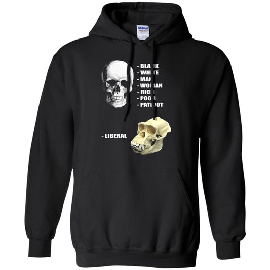 Funny Cool Skulls T-shirt Modern America Patriot Liberal Black