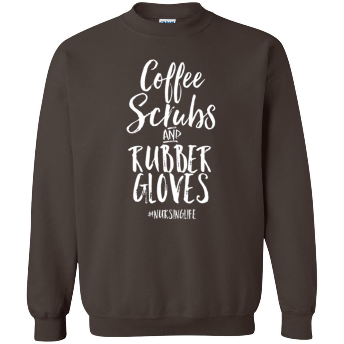 Nurse T-shirt Coffee Scrubs And Rubber Gloves Dark Chocolate