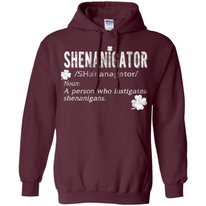 Shenanigator Shamrocks St. Patrick Day Shirt For Irish Maroon