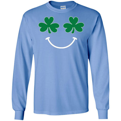 Saint Patrick's Day T-shirt Smiling Shamrocks Carolina Blue