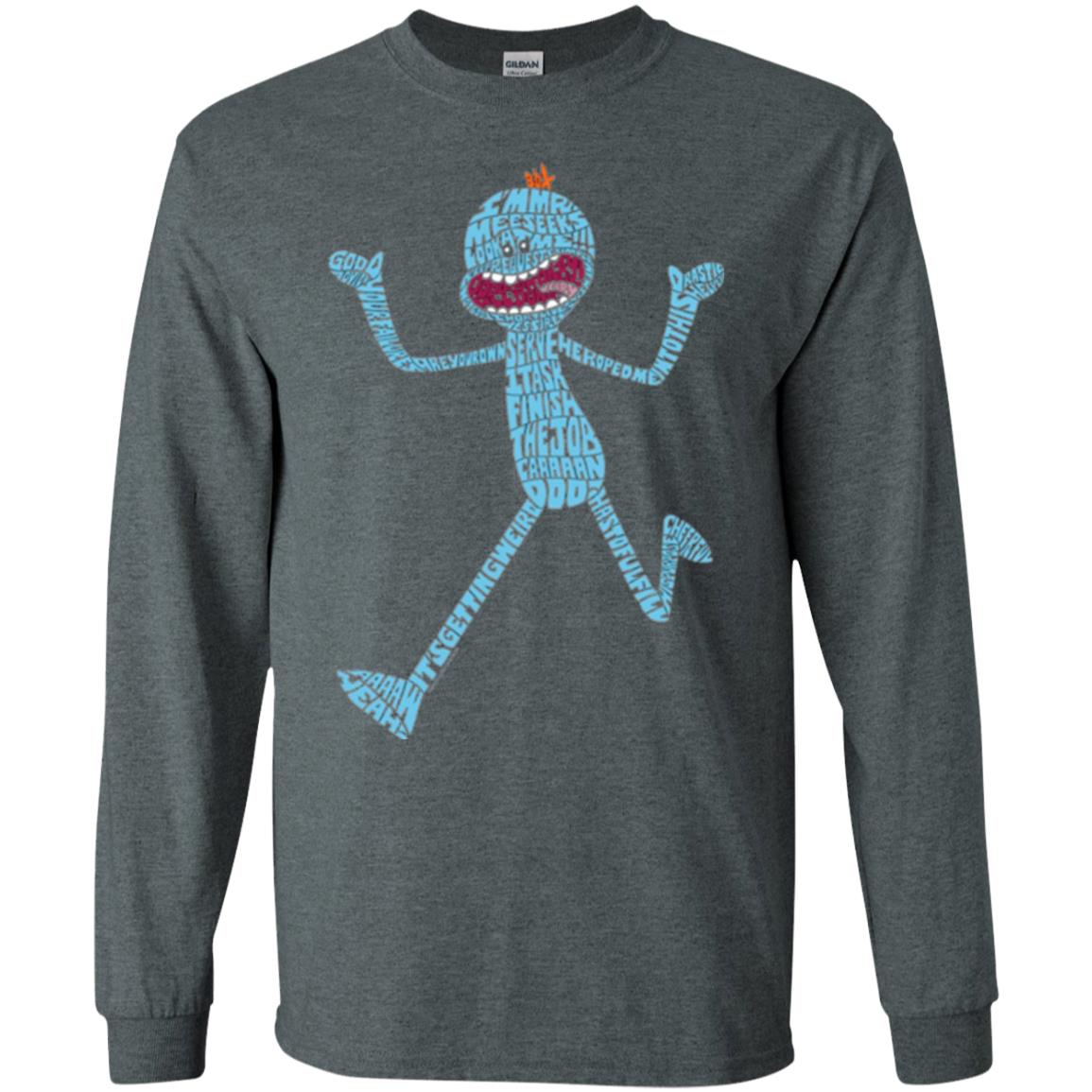 Cartoon T-shirt It_s Mr. Meeseeks Typography Dark Heather
