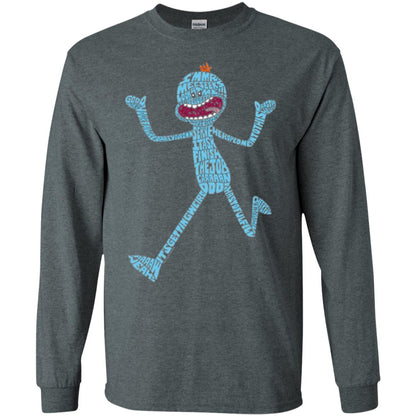 Cartoon T-shirt It_s Mr. Meeseeks Typography Dark Heather