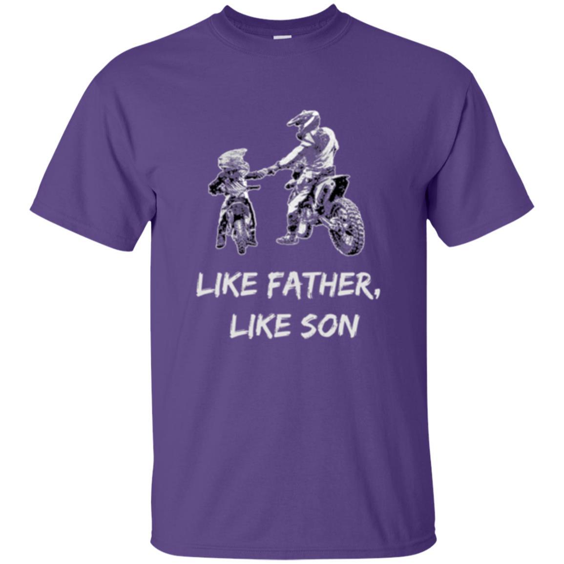 Motocross T-shirt Like Father Like Son T-shirt Purple