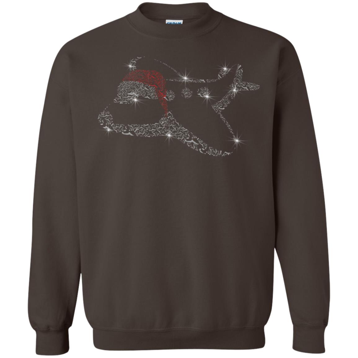 Airplane With Santa Hat Merry Christmas Gift Shirt For Mens Womens Kids Dark Chocolate