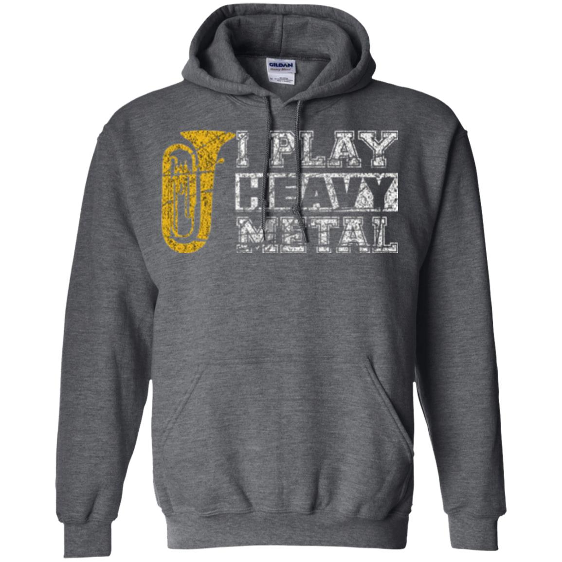 Funny Band Distressed T-shirt I Play Heavy Metal Dark Heather