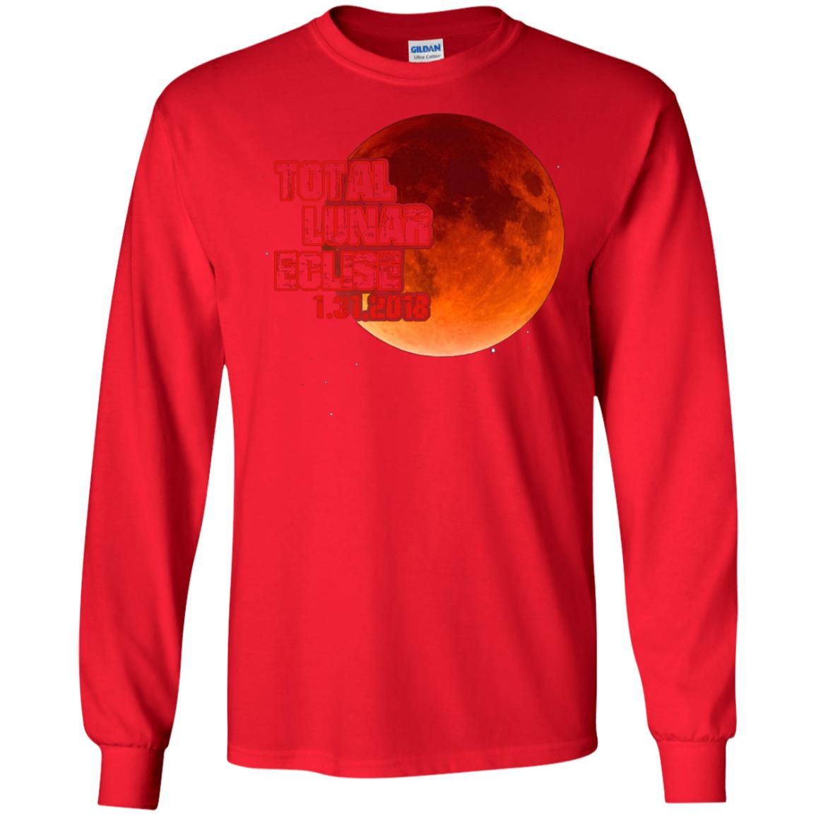 Blood Moon T-shirt Total Lunar Eclipse 1.31.2018 Red