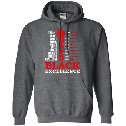 Black Excellence Black Af Proud African American T-shirt Dark Heather